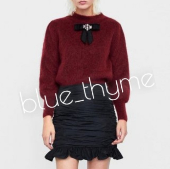 Zara DRAPED Mini Skirt - Picture 6 of 10